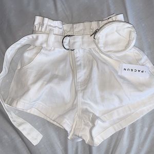 Pacsun white denim shorts